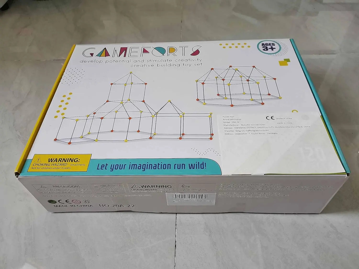 156 Pcs Kids Fort Building Kits, Jouet Fort créatif pour garçon et