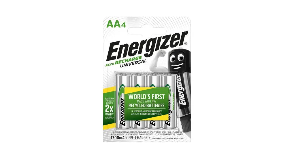 4 Piles Rechargeables AA / HR6 1300mAh Energizer Universal Energizer