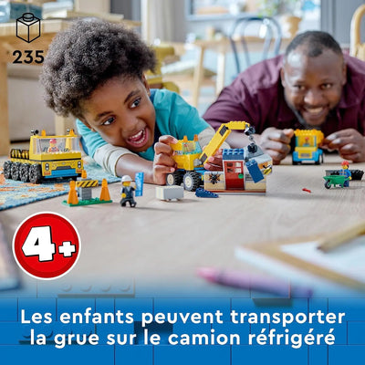 lego 60391 Lego City Les Camions de Chantier et la Grue à Boule de démolition LEGO