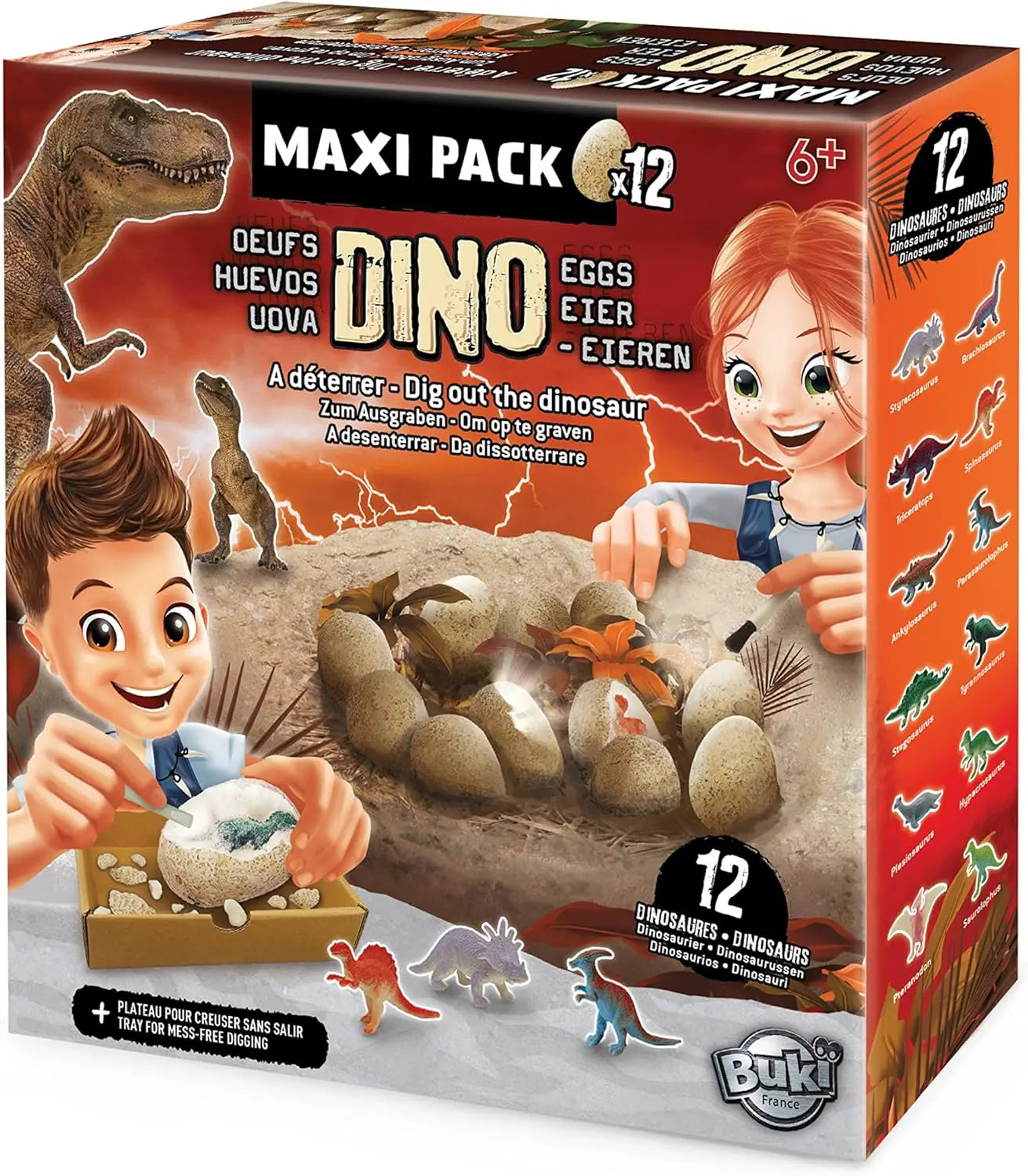 Buki – Œufs Magiques Dinosaures – 6 Modèles à Collectionner – Croissance Dans L’eau