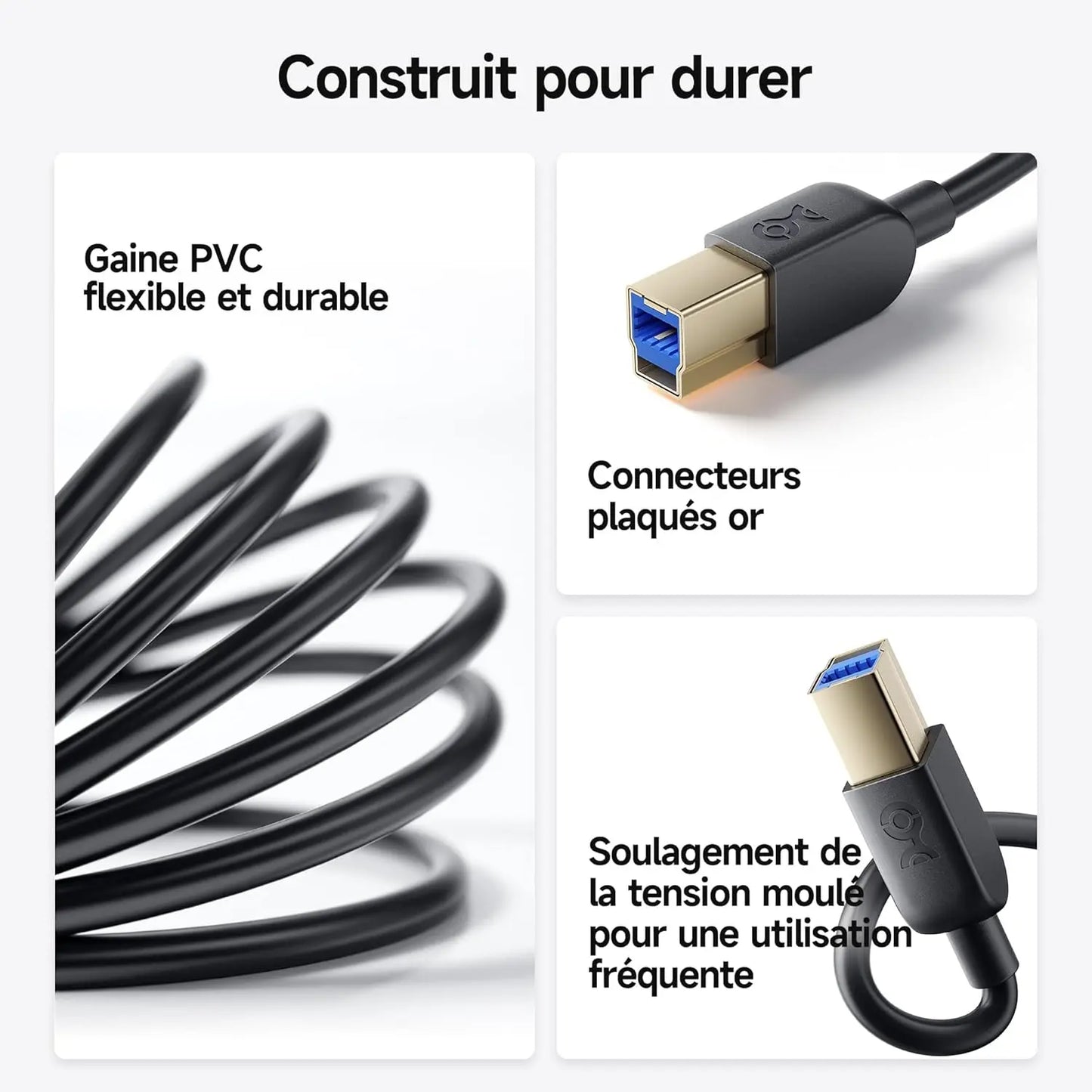 Cable Matters Cable Imprimante USB 3.0 1m8 (Cable USB Imprimante, Cable USB B) TECIN HOLDING