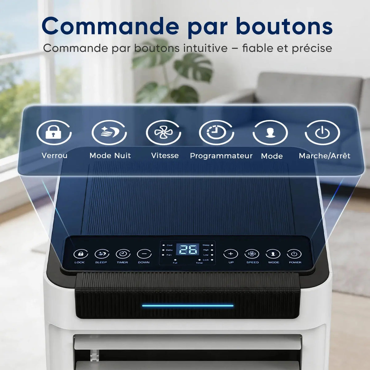 Climatiseur mobile Climatiseur mobile Temprium 7000 BTU – 45 dB, connecté, 3-en-1 Temprium