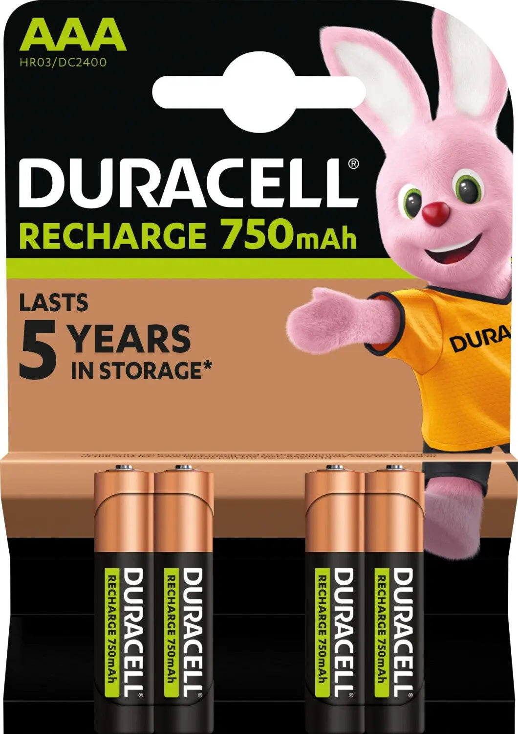 Piles & Batteries DURACELL Recharge AAA 750 mAh - Piles Rechargeables (Pack de 4) DURACELL
