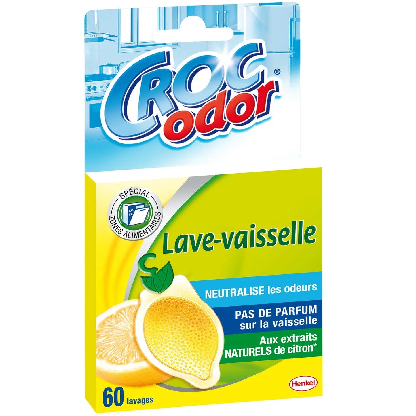 Désodorisant lave-vaisselle citron CROC ODOR Croc Odor