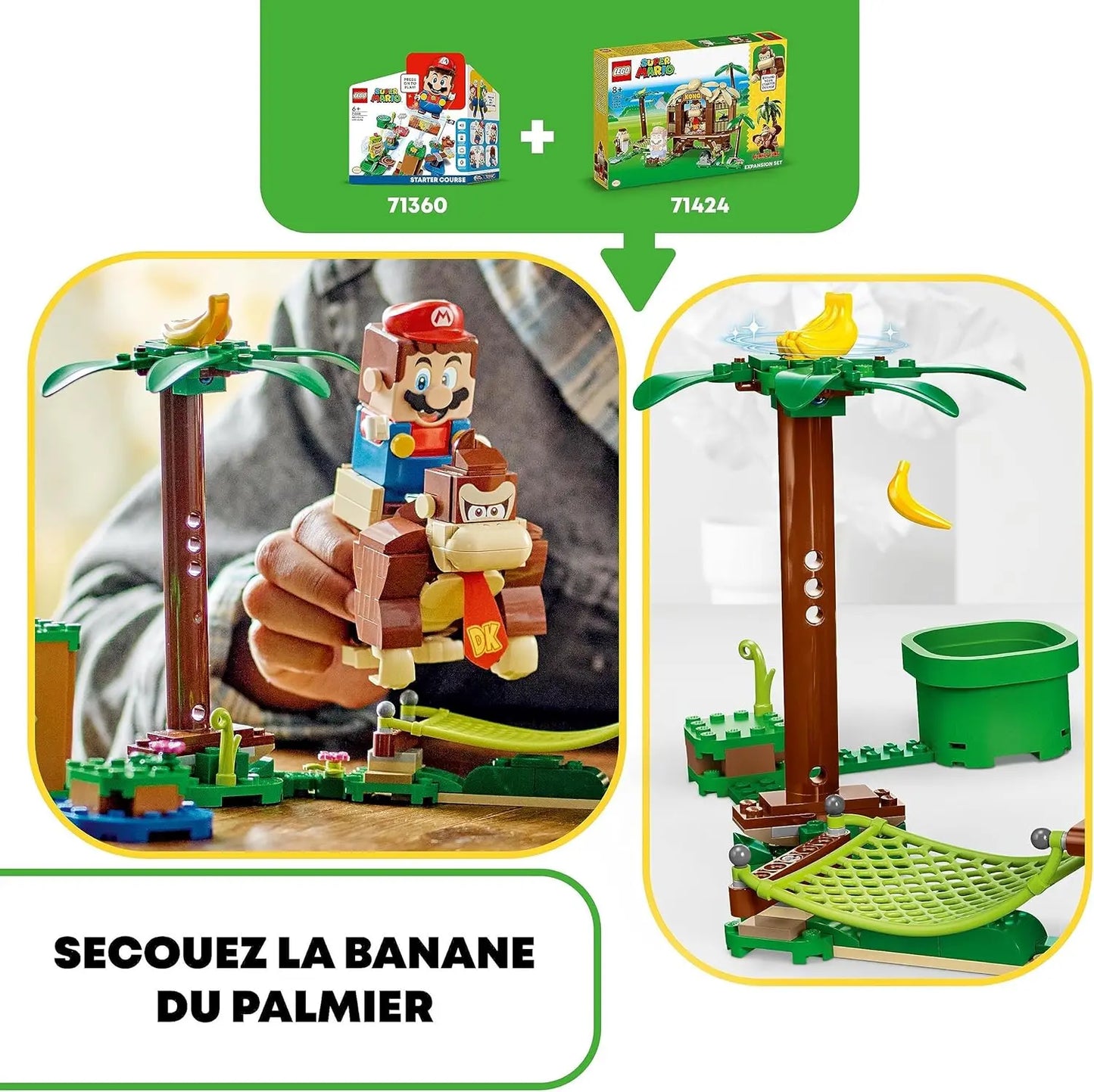 jouet Ensemble d'extension La cabane de Donkey Kong LEGO Super Mario 71424 : Donkey Kong's Tree 5702017415765 lego