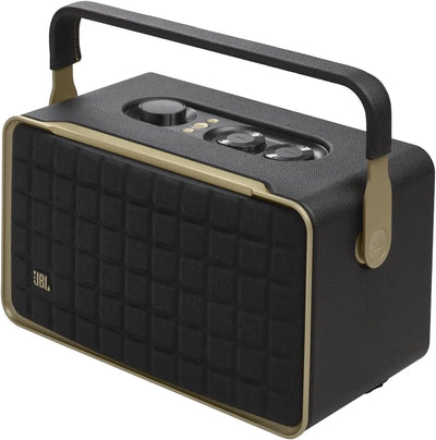 Bluetooth Speaker JBL Authentics 300 Enceinte Intelligente connectée Portable avec WiFi, Bluetooth et Assistants vocaux, Design rétro, JBL