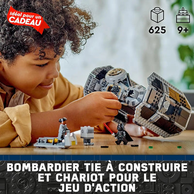 lego LEGO 75347 Star Wars Le Bombardier TIE, Kit de Maquette à Construire, Vaisseau avec Figurine de Droïde Gonk et Minifigurine Dark Vador, 5702017421322 lego