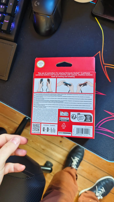 Accessoires Gaming Manettes Joy-Con gauche et droite pour Nintendo Switch "Paire de manettes Joy-Con 2 gauche bleu clair & droite rouge clair Nintendo Switch 2 " Nintendo