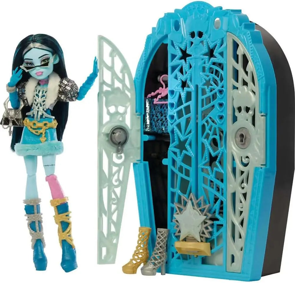 Jouets & Jeux Monster High Monstrueux Secrets Frankie Stein Coffret Ănigmes Ă Hauntlywood avec poupĂ©e, Dressing et Plus de 19 Surprises Glamour, Dont des vĂȘtements pour poupĂ©e, JBG81 Mattel