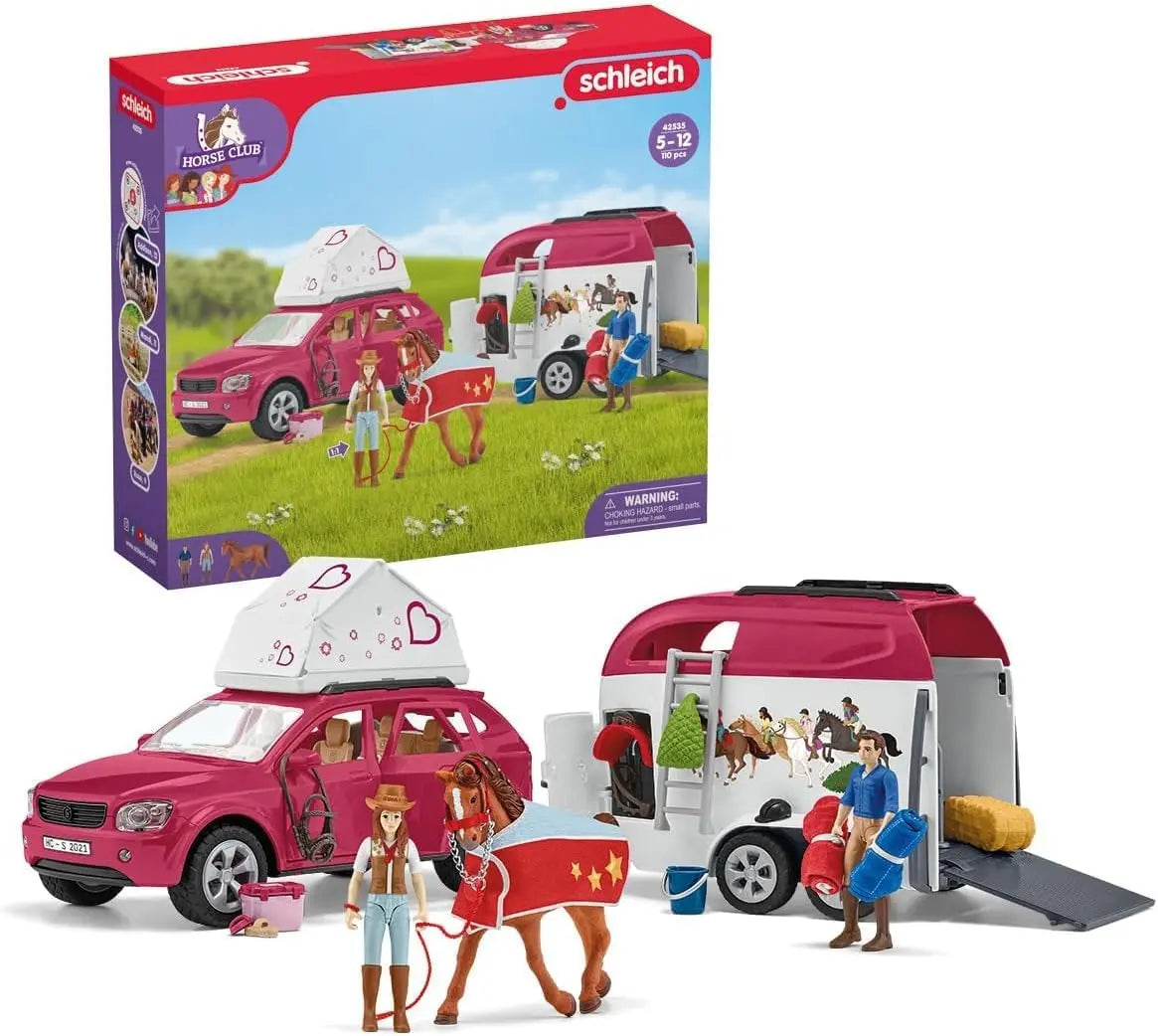 jouet Schleich Voiture avec remorque pour chevaux Schleich