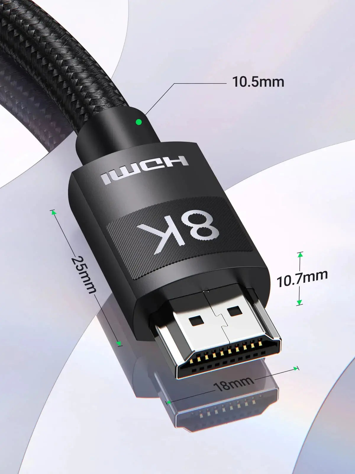 32" Television UGREEN 8K Câble HDMI 2.1 8K 60Hz 4K 120Hz Haute Vitesse 48 Gbps Supporte 3D eARC HDR UGREEN