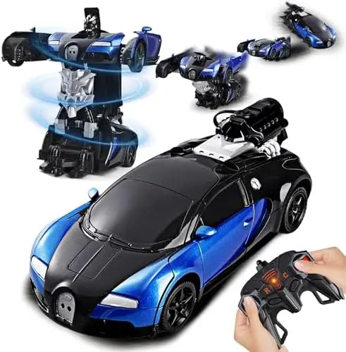 jouet Voiture télécommandée, Voiture Enfant, 2 en 1 Robot de Voiture Transformable, Voiture radiocommandée, Jouet Garçon Fille Enfant de 3 à 12 Ans, king jouet