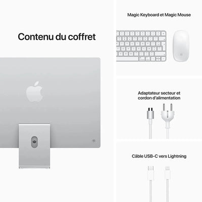 Apple iMac (2021) 24" 256 Go Argent (MGTF3FN) 0194252128718 APPLE