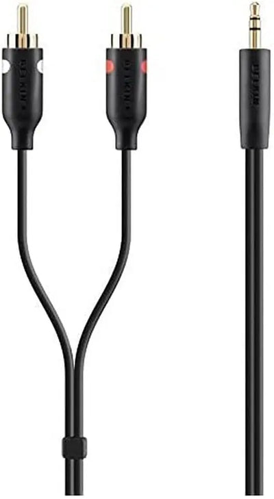 Câble audio jack mâle vers double jacks mâle - 2M - Noir Tecin.fr