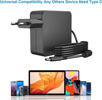 Chargeur USB type-c pour APPLE ASUS .... 65W Charger QC3.0, USB TYPE C Chargeur USB C Adaptateur Secteur Type C pour Macbook Gan