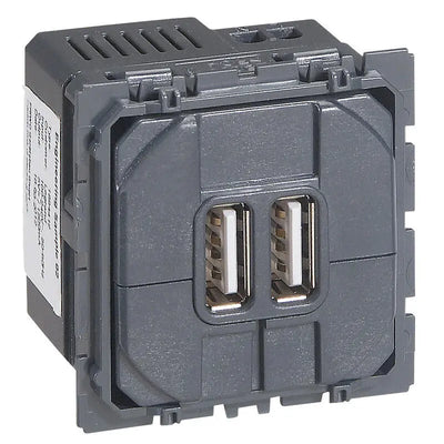 Chargeur double USB Céliane Type-A 2,4A LEGRAND dilisco