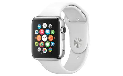 Iwatch en acier inoxydable de 42 mm avec Bracelet Sport blanc Apple Computer, Inc