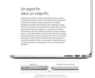 Macbook Pro retina 128 GO SSD 8GO RAM Apple Computer, Inc