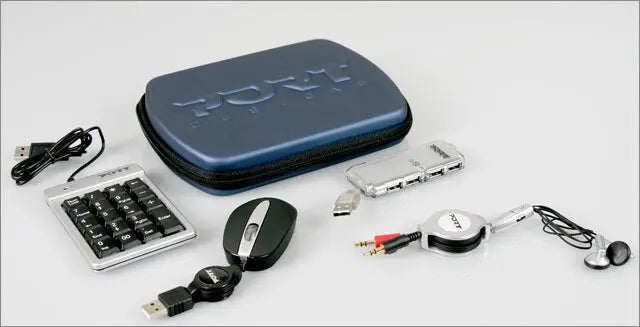 Pack Mobilité : Pack complet avec Souris, Hub, Pavé Numérique et Casque-micro Port Designs