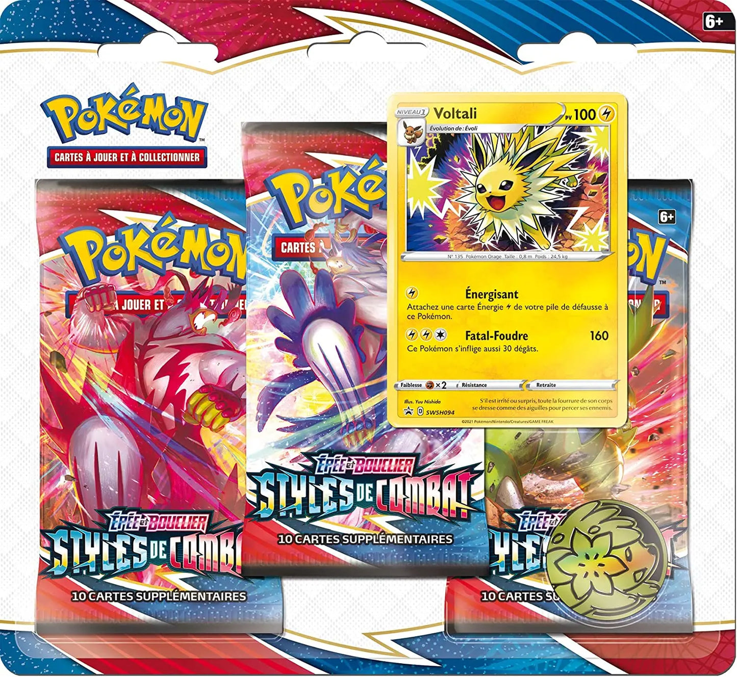 Pokémon Épée et Bouclier : Styles de combat EB05 - Pack 3 boosters + 1 carte + 1 jeton | À partir de 6 ans | Modèle aléatoire PoKéMoN