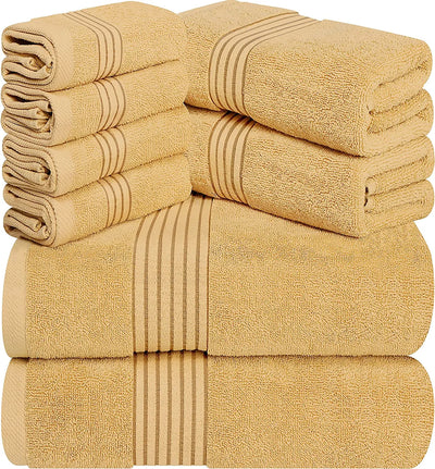 Serviettes Utopia - 600 GSM 8 pièces Ensemble de serviettes premium, 2 serviettes de bain, 2 serviettes de toilette Acova