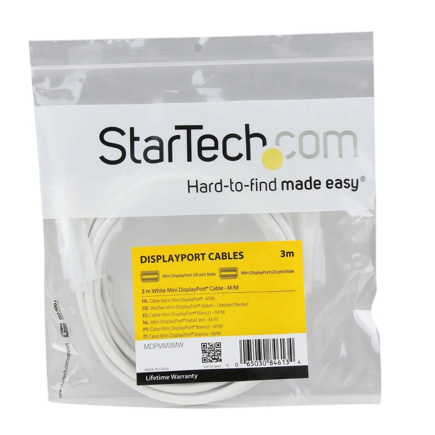 StarTech.com Câble blanc Mini DisplayPort 3 m - M/M StarTech