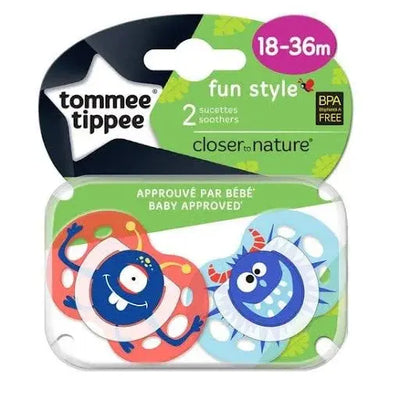 Sucette CTN Fun 18m+ Garçon x2 TOMMEE TIPPEE