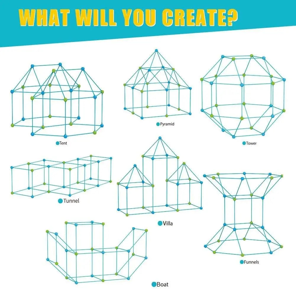 jouet pour enfant 140 Pcs Kids Fort Building Kits,DIY Puzzle,Maison Jouet,Construisez Votre cabane,Bricolage Construction Châteaux Tunnels Jouer Tente Intérieur et OXYBUL EVEIL ET JEUX