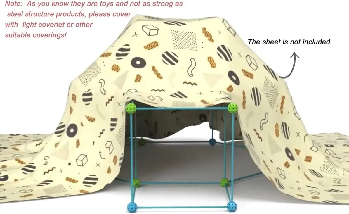 jouet pour enfant 140 Pcs Kids Fort Building Kits,DIY Puzzle,Maison Jouet,Construisez Votre cabane,Bricolage Construction Châteaux Tunnels Jouer Tente Intérieur et OXYBUL EVEIL ET JEUX