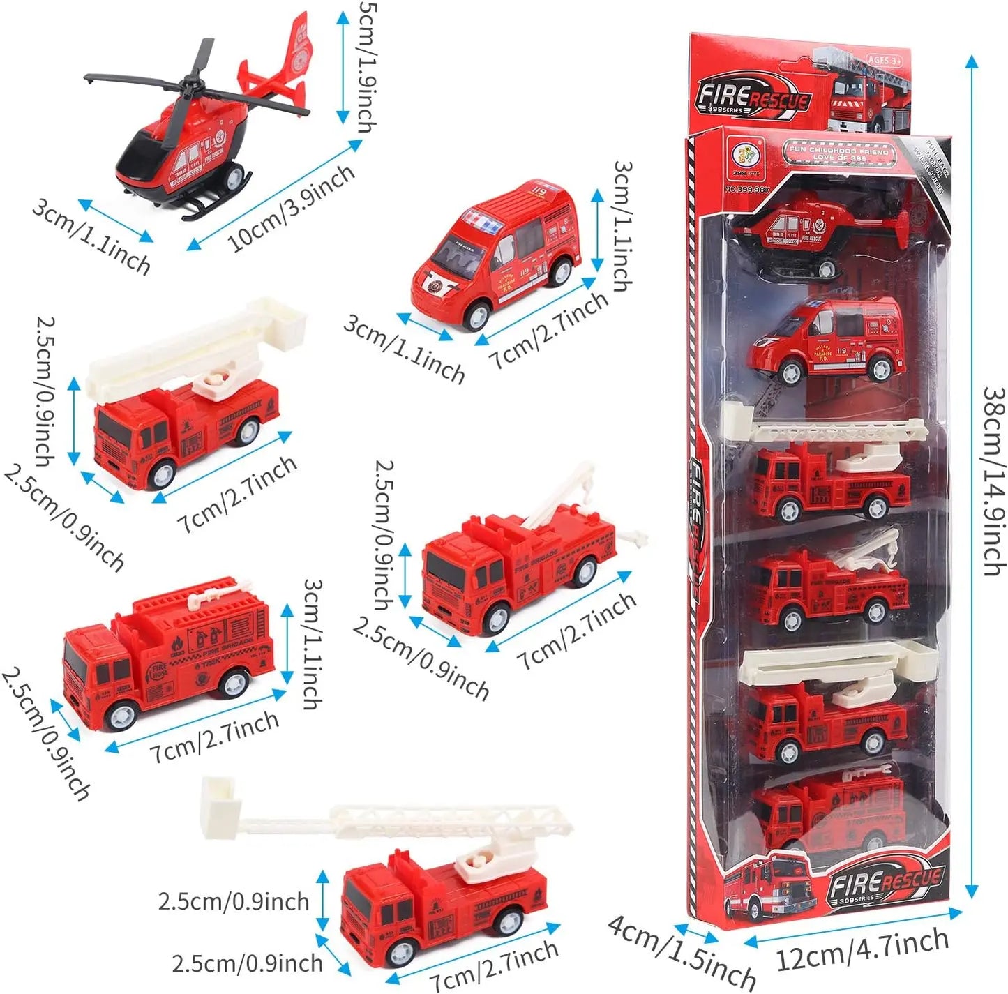 jouet pour enfant 6 pièces Mini Voiture Modèle Jouet Tirer Dos Voiture Jouets Véhicule D'Ingénierie Camion De Pompier Enfant Inertie Voiture Garçon Jouets Jouet Pour amazon