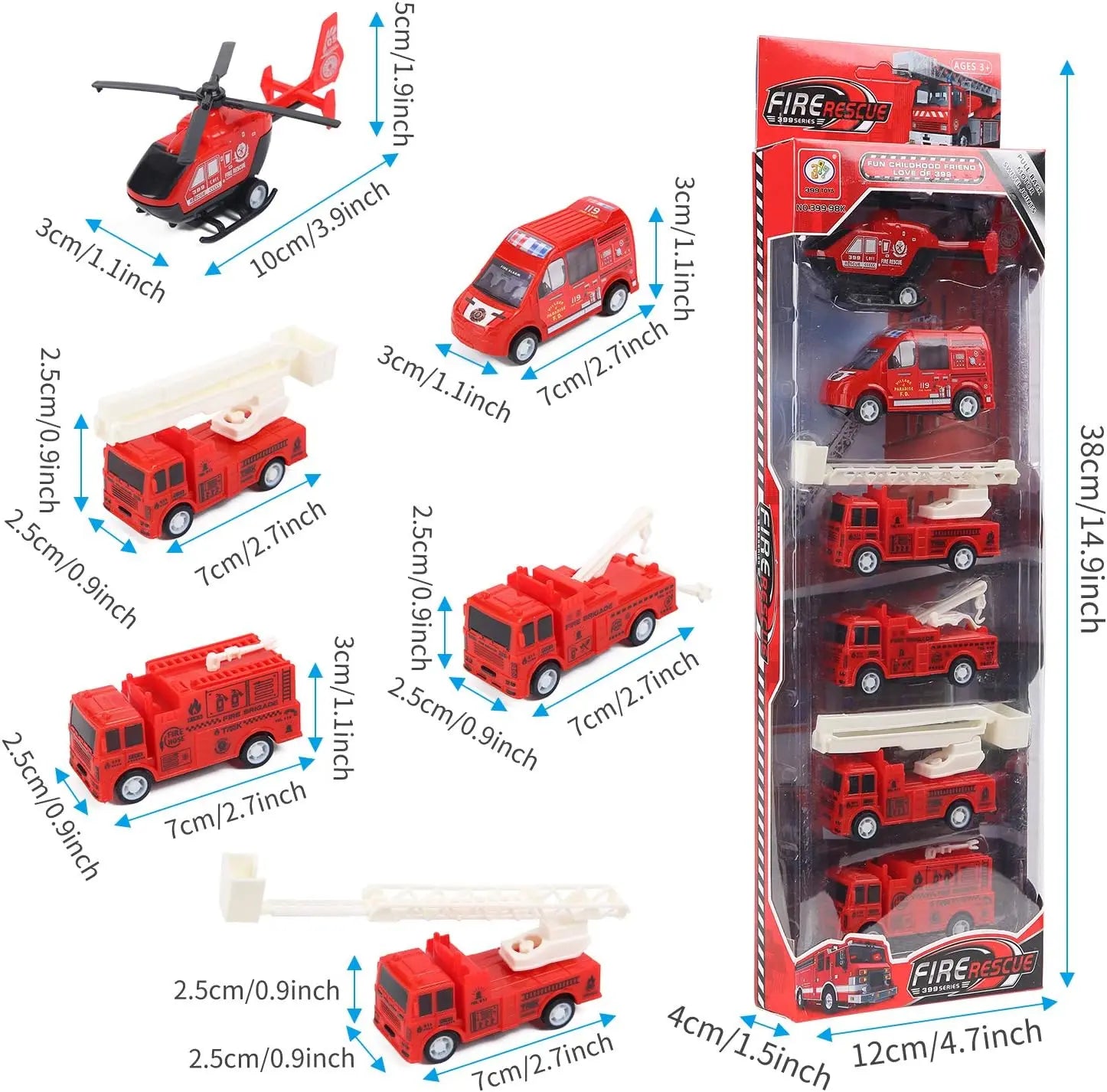 jouet pour enfant 6 pièces Mini Voiture Modèle Jouet Tirer Dos Voiture Jouets Véhicule D'Ingénierie Camion De Pompier Enfant Inertie Voiture Garçon Jouets Jouet Pour amazon