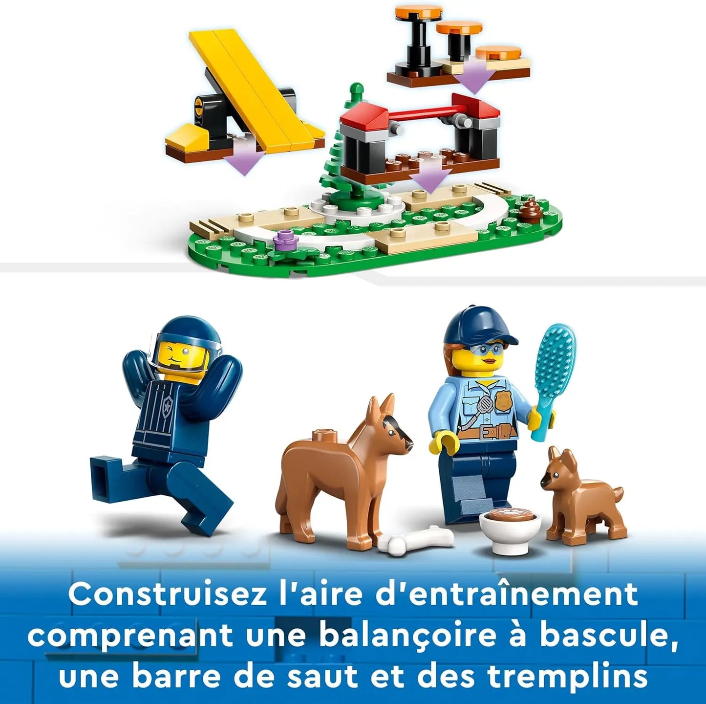 jouet pour enfant 60369 Lego City Le Dressage des chiens policiers ROBOTIME