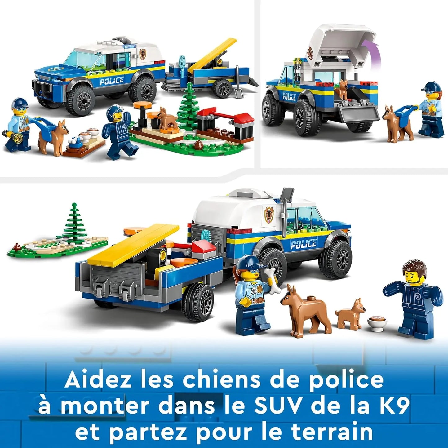 jouet pour enfant 60369 Lego City Le Dressage des chiens policiers ROBOTIME