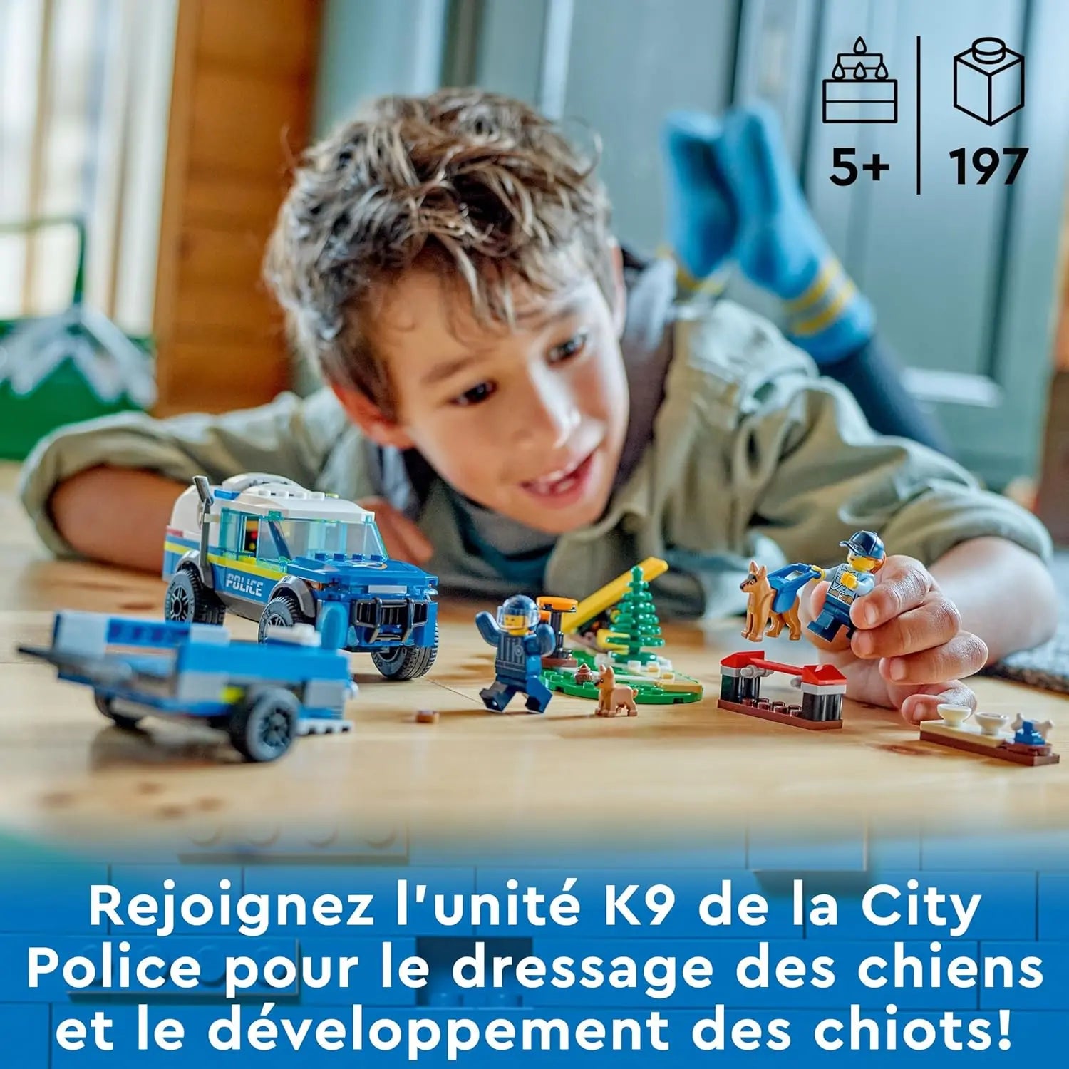 jouet pour enfant 60369 Lego City Le Dressage des chiens policiers ROBOTIME