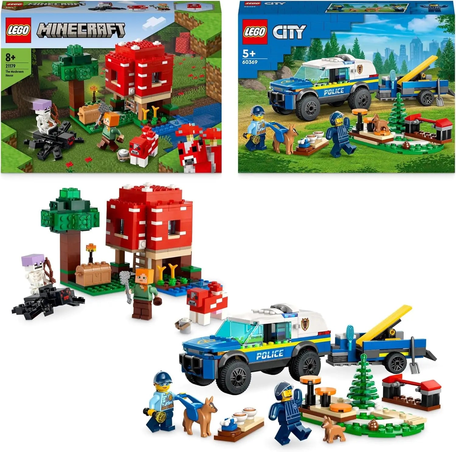 jouet pour enfant 60369 Lego City Le Dressage des chiens policiers ROBOTIME