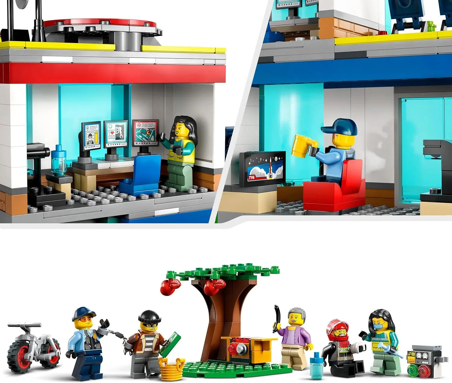 jouet pour enfant 60371 Lego City Le QG des véhicules d’urgence carrera