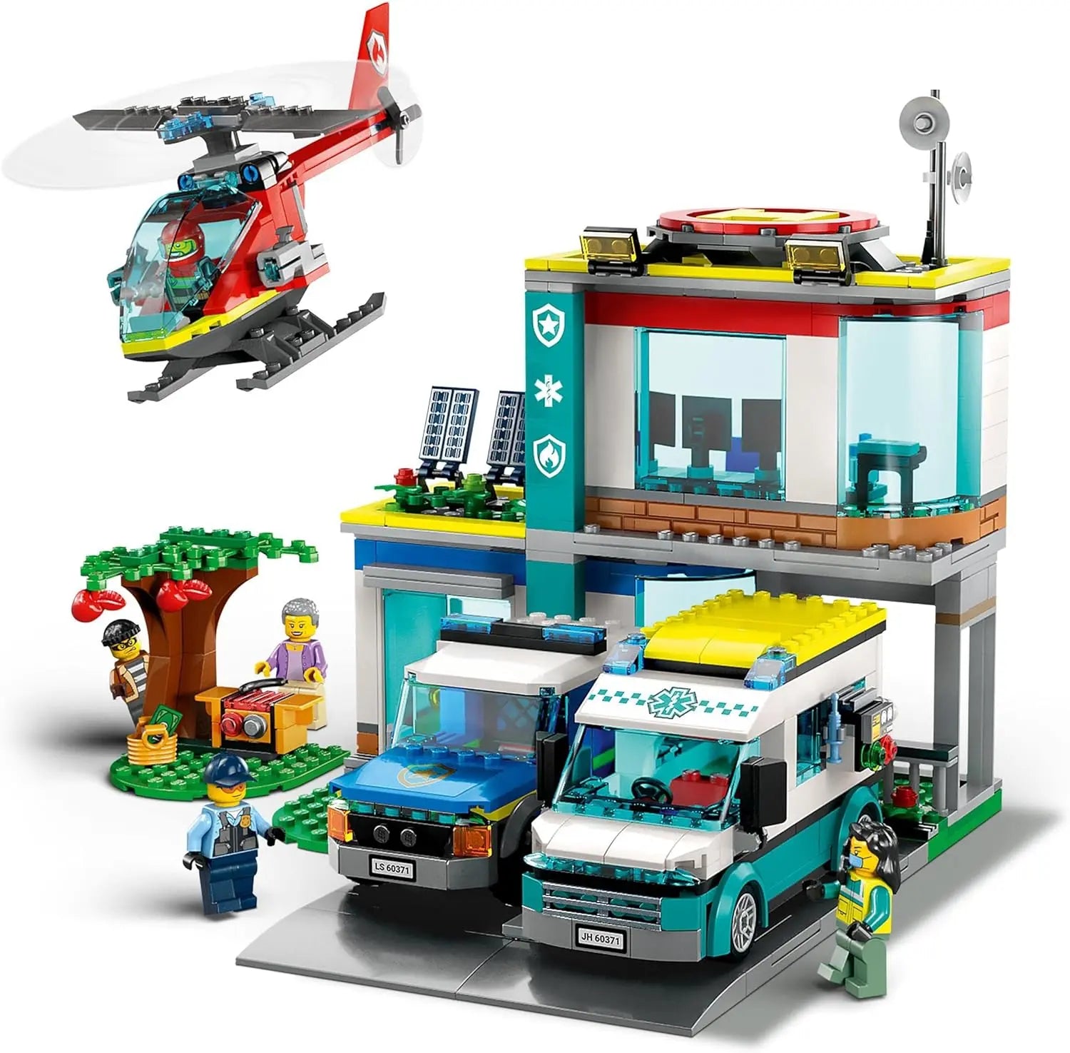 jouet pour enfant 60371 Lego City Le QG des véhicules d’urgence carrera