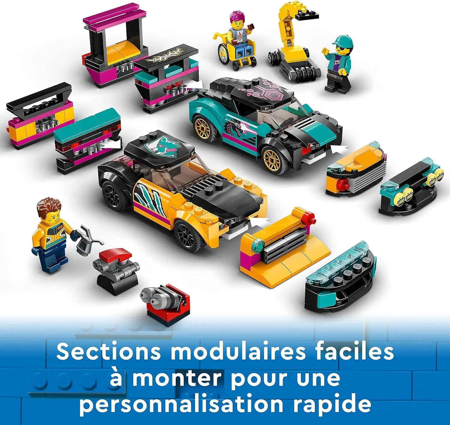 jouet pour enfant 60389 Lego City Le Garage de customisation Vertbaudet