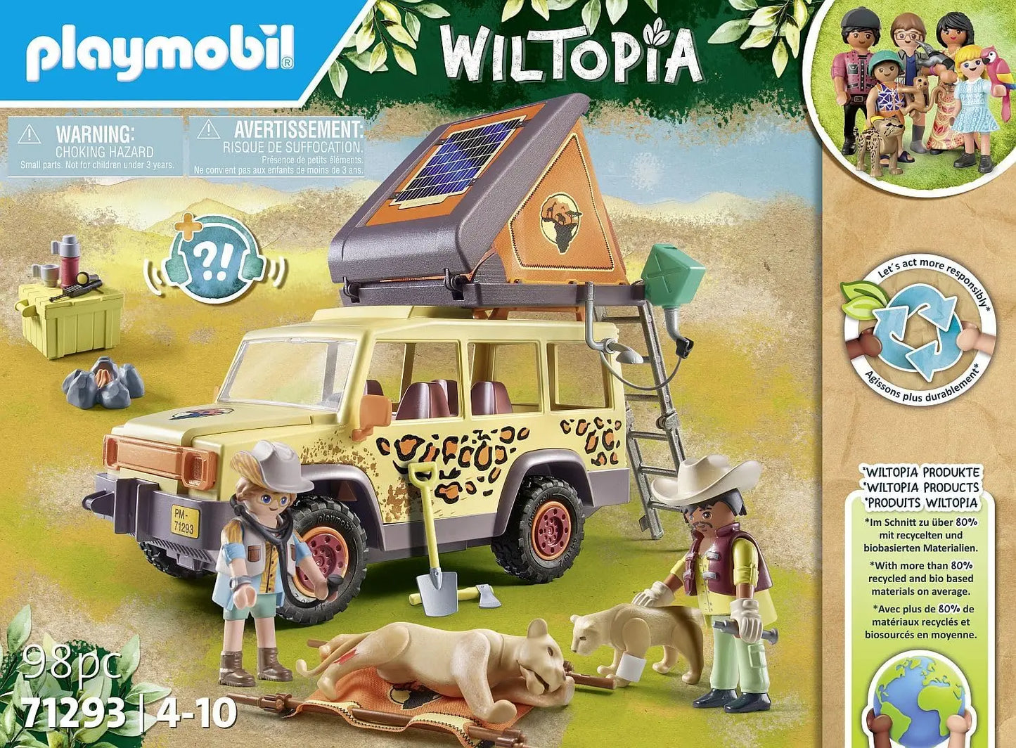 jouet pour enfant 71293 Playmobil Wiltopia Explorateurs avec véhicule tout terrain lego