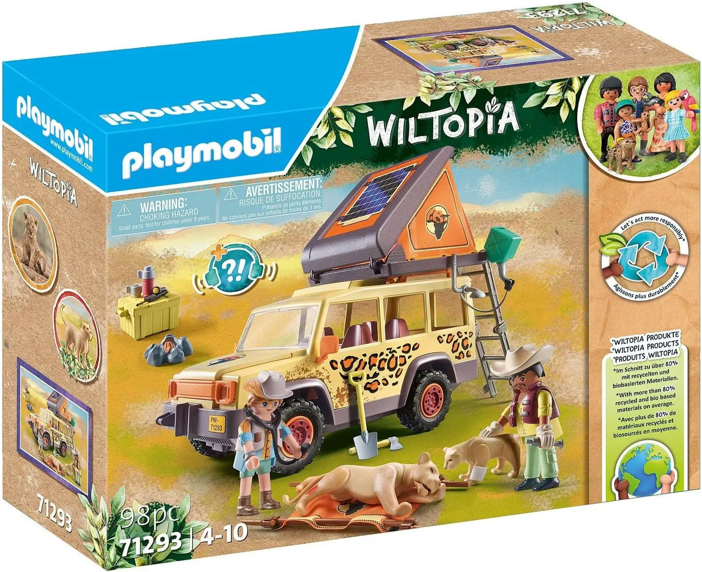 jouet pour enfant 71293 Playmobil Wiltopia Explorateurs avec véhicule tout terrain lego