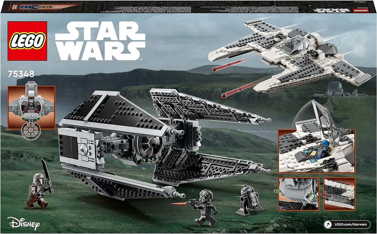 jouet pour enfant 75348 LEGO Star Wars Le chasseur Fang Mandalorien contre Le TIE Interceptor lego