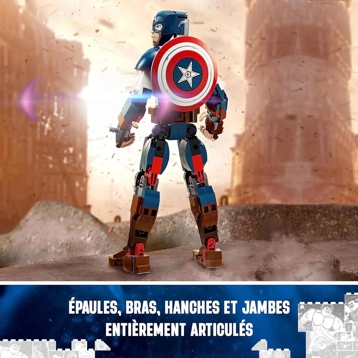 lego 76258 LEGO Marvel La Figurine de Captain America LEGO