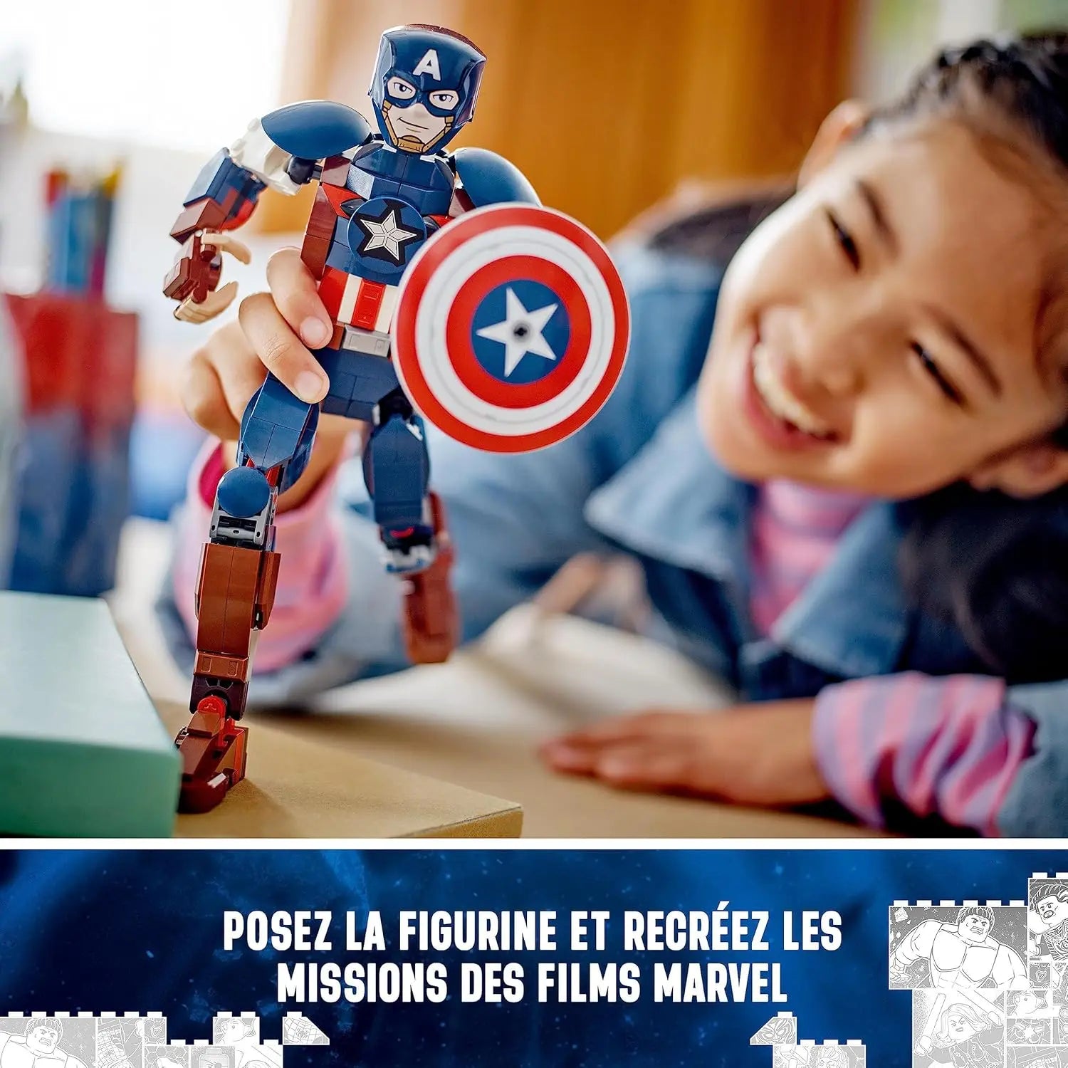 lego 76258 LEGO Marvel La Figurine de Captain America LEGO