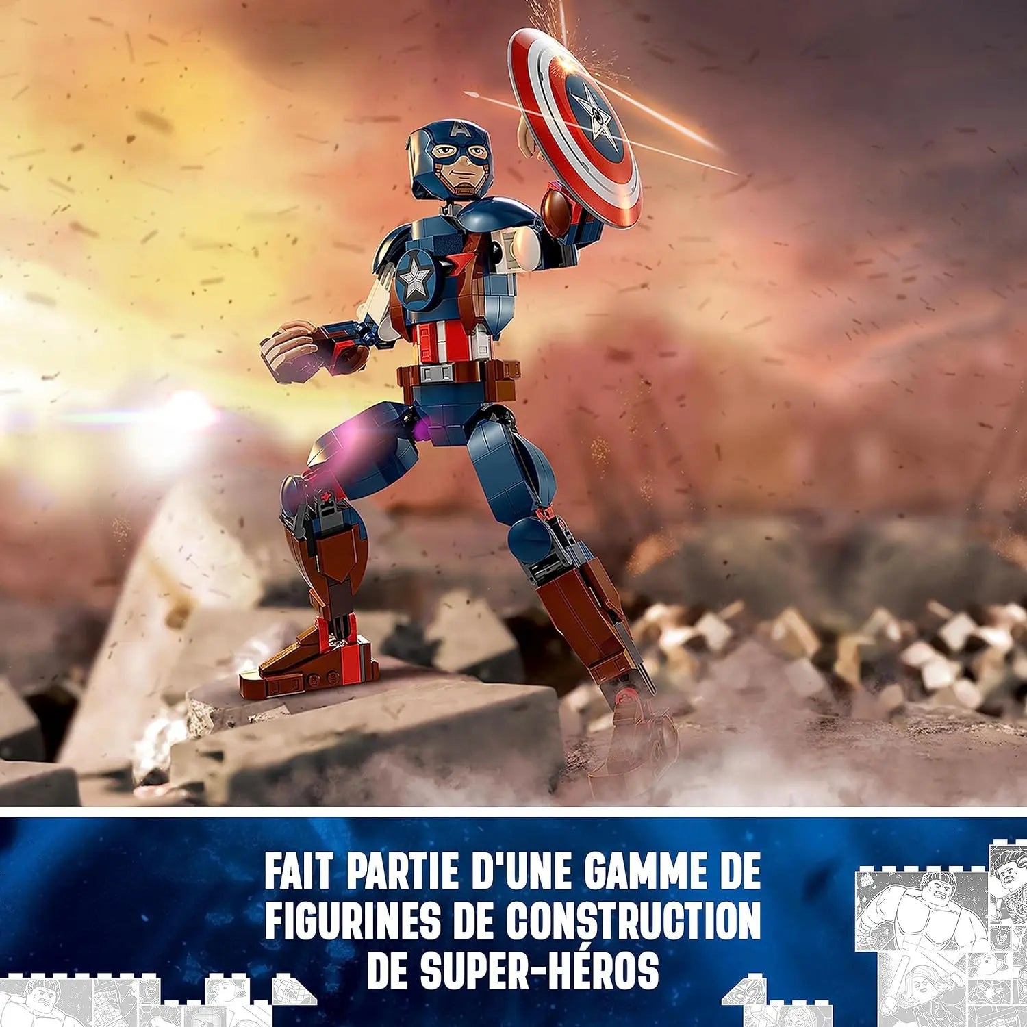 lego 76258 LEGO Marvel La Figurine de Captain America LEGO