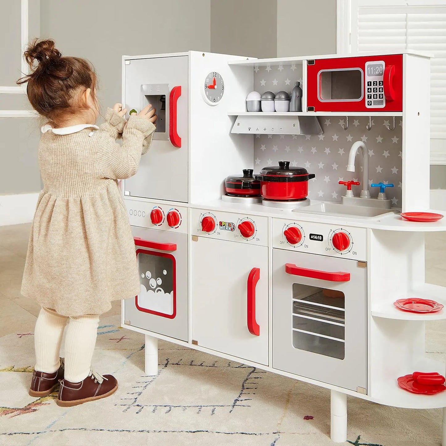 Spielwerk® Cuisine pour enfants bois 91x33x86/92cm TECIN HOLDING