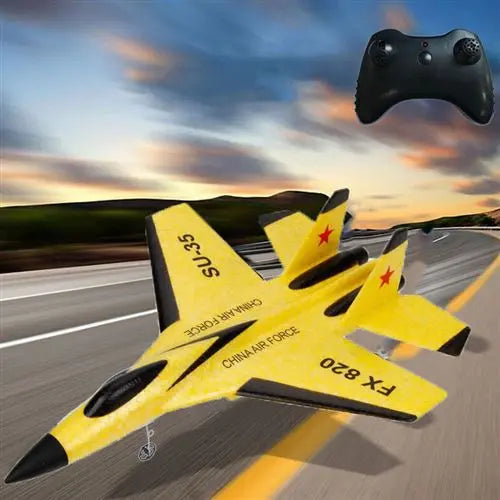 avion télécommander Avion télécommandé ultra-résistant pour enfant, Jaune TECIN HOLDING
