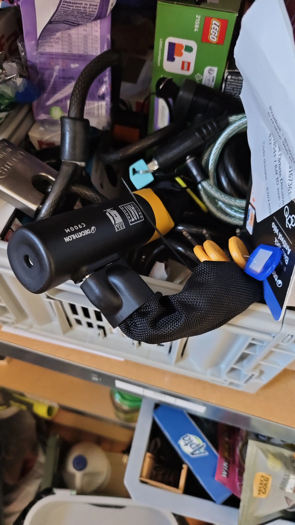 BTWIN Antivol vélo chaîne 900 M BTWIN