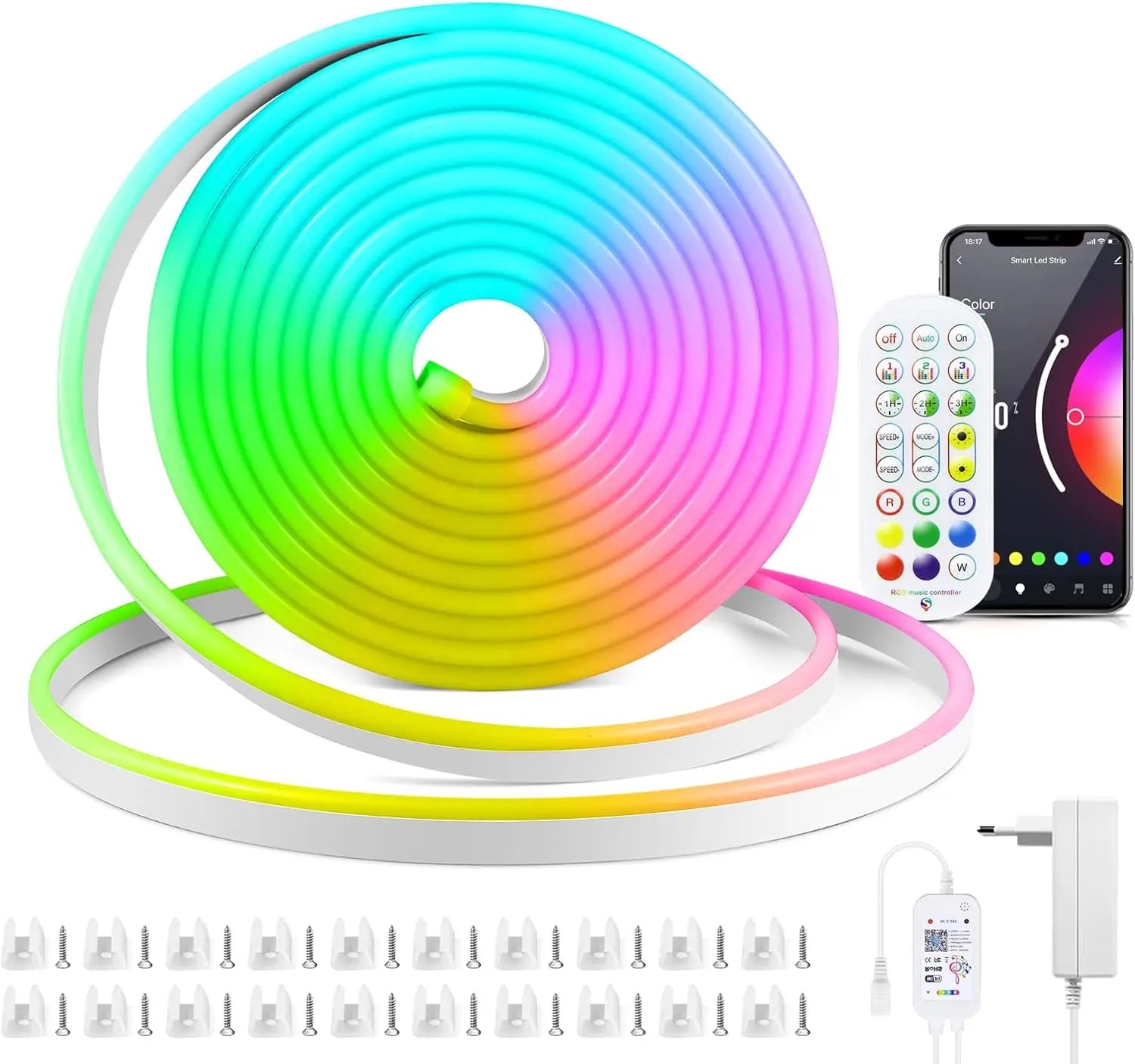 Éclairage LED Bande LED Néon WiFi 5 m – IP65 Étanche Silicone – Alexa & App – AIMENGTE AIMENGTE