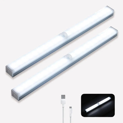 Luminaire LED Barre LED 30cm Capteur de Mouvement Rechargeable USB – Lumière Blanche – Lot de 2 Generic