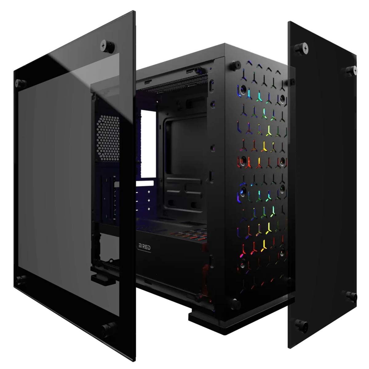 Boîtier PC Boîtier M.RED Solar Gun RGB – Mini tour Micro ATX M.RED